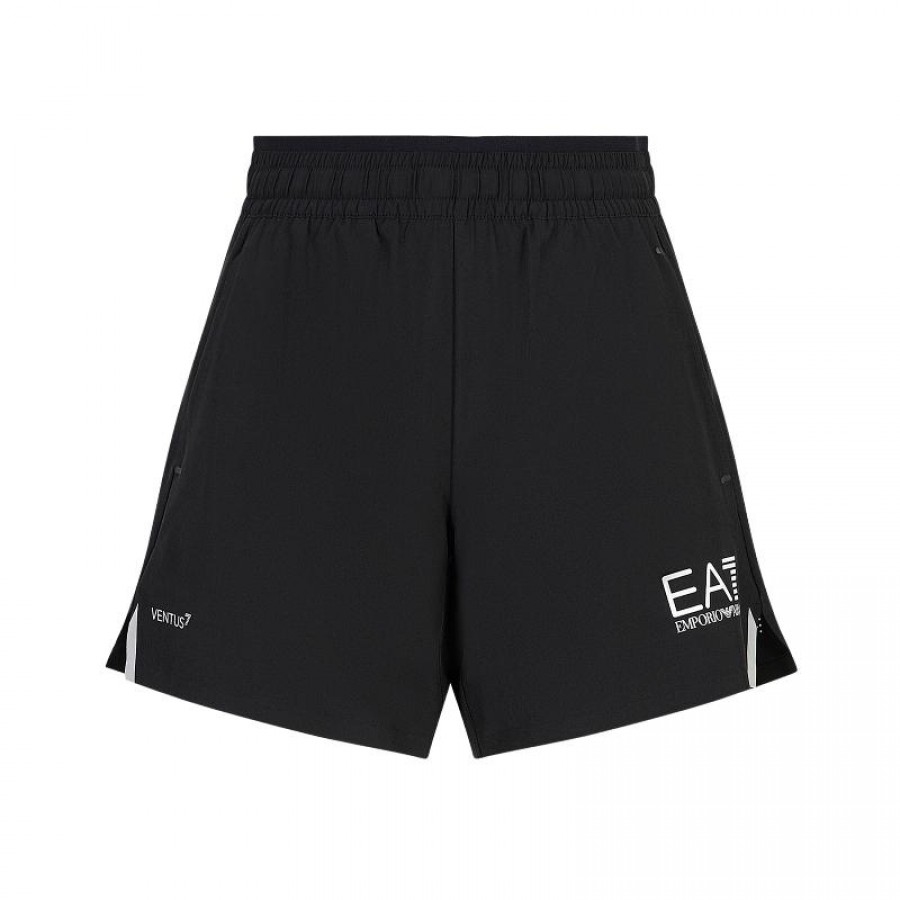 Shorts Armani EA7 Ventus 7 Negro Mujer