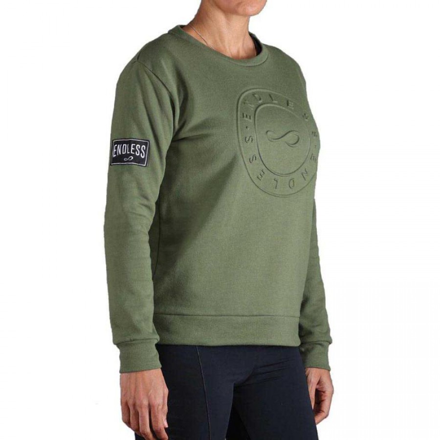 Sweatshirt interior sem fim Exercito Verde  Oferta + Barato