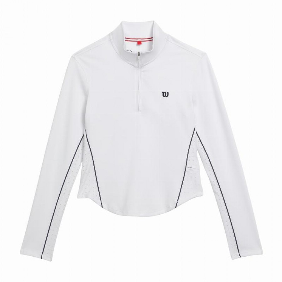 Wilson Brentwood Blanc Sweat-shirt Femme  Offre - Pas cher