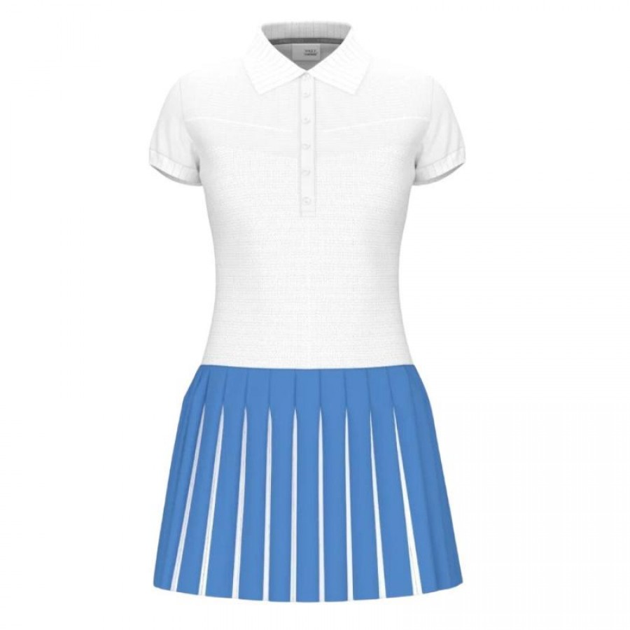 Tete Vogue Robe Blanc Bleu  Offre - Pas cher