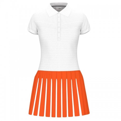 Vestido Head Vogue Blanco Naranja Vestido Head Vogue Blanco Naranja