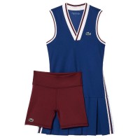 Vestido Lacoste Sport Pique Azul Marino Burdeos  Oferta + Barato