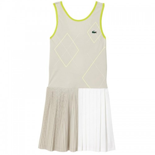Vestido Lacoste Ultra Dry Gris Blanco Amarillo Vestido Lacoste Ultra Dry Gris Blanco Amarillo