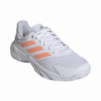 Zapatillas Adidas CourtJam Control 3 Blanco Naranja Mujer