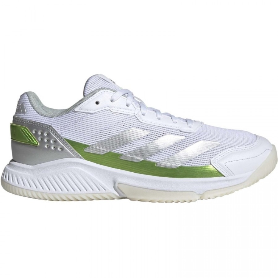 Tênis Adidas Courtquick Padel Branco Prata Verde Feminino  Oferta + Barato