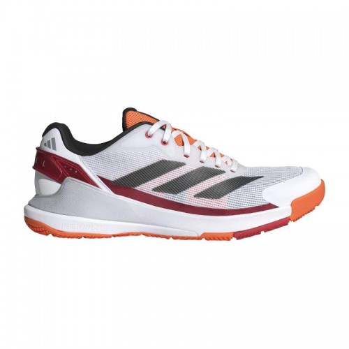 Adidas Crazyquick LS Padel Blanc, rouge orange