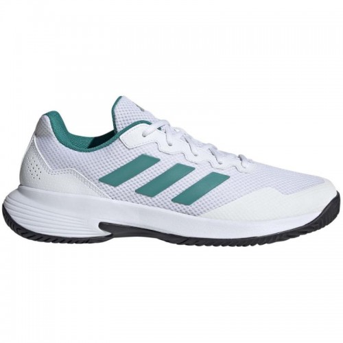 Adidas GameCourt 2 Blanc Vert Noir Baskets Adidas GameCourt 2 Blanc Vert Noir Baskets