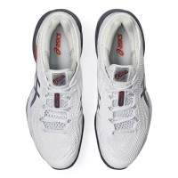 Baskets Asics Court FF 3 TERRE BATTUE Blanc Gris Orange  Offre - Pas cher