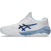 Zapatillas Asics Court FF 3 Novak Clay Blanco Azul Tuna  Oferta + Barato