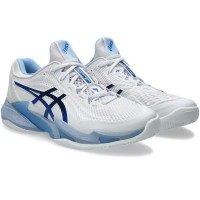 Zapatillas Asics Court FF 3 Novak Clay Blanco Azul Tuna  Oferta + Barato
