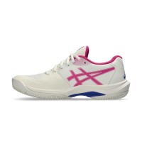 Zapatillas Asics Game FF Clay Crema Rosa Brillante Mujer  Oferta + Barato