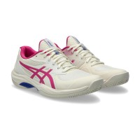 Zapatillas Asics Game FF Clay Crema Rosa Brillante Mujer  Oferta + Barato