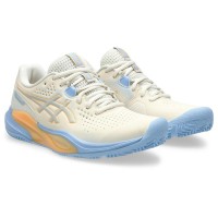 Asics Gel Challenger 15 Padel Creme Azul Pedra Sapatos Femininos  Oferta + Barato