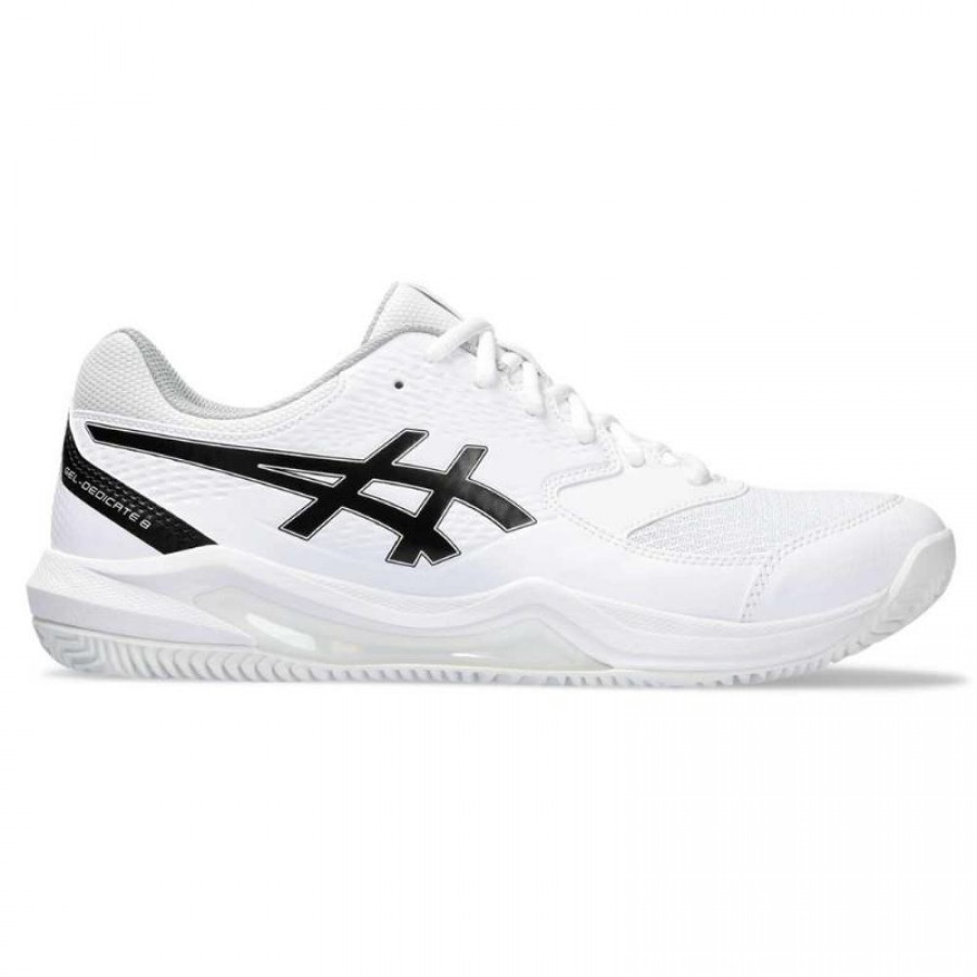 Asics Gel Dedicar 8 Clay Branco Sapatos Preto  Oferta + Barato