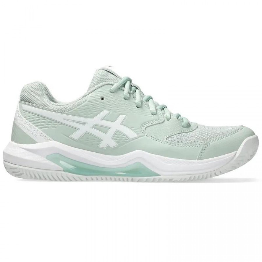 Baskets Femme Asics Gel Dedicate 8 Clay Lichen Green White  Offre - Pas cher