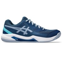 Baskets Asics Gel Dedicate 8 Padel Bleu Mako Gris  Offre - Pas cher