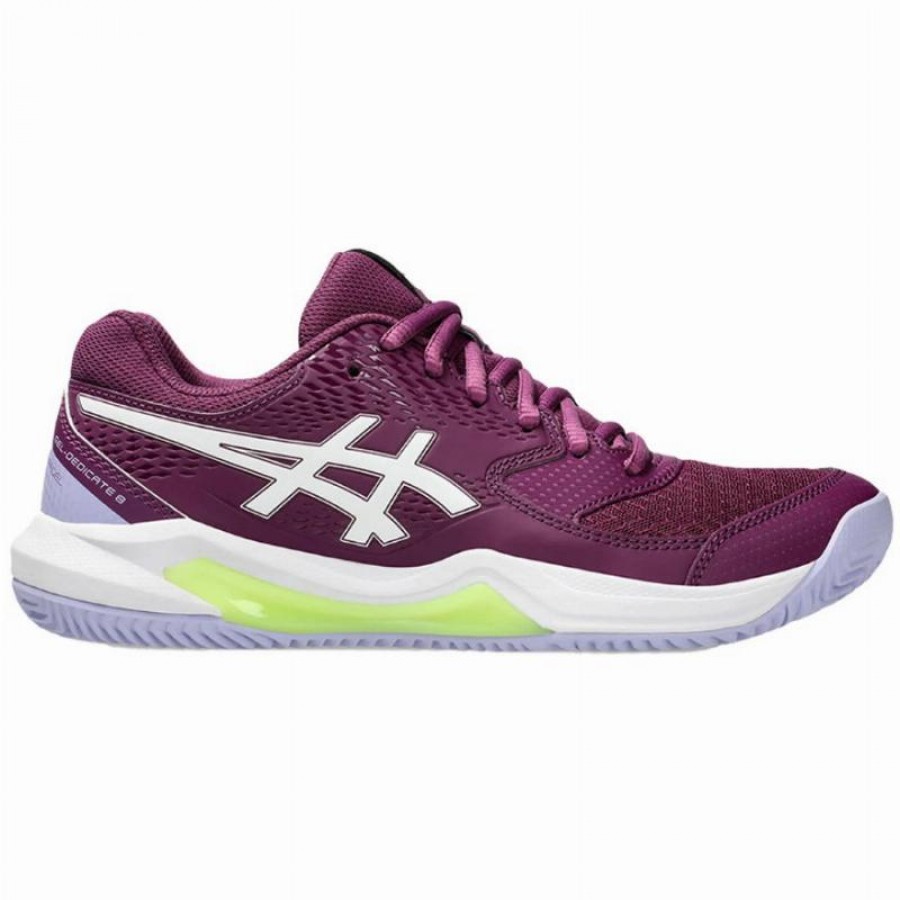 Baskets Femme Asics Gel Dedicate 8 Padel Intense Mauve Blanc  Offre - Pas cher