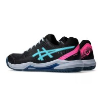 Baskets Asics Gel Dedicate 8 Padel Aqua Noir  Offre - Pas cher