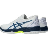 Baskets Asics Gel Game 9 TERRE BATTUE Blanc Bleu Mako  Offre - Pas cher