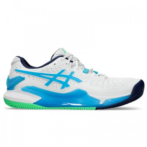 Zapatillas Asics Gel Resolution 9 Clay Blanco Aqua Zapatillas Asics Gel Resolution 9 Clay Blanco Aqua