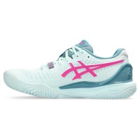 Chaussures Femme Asics Gel Resolution 9 Padel Mint Pink Fluor  Offre - Pas cher