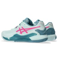 Chaussures Femme Asics Gel Resolution 9 Padel Mint Pink Fluor  Offre - Pas cher