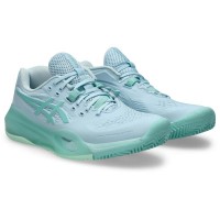 Zapatillas Asics Gel Resolution X Clay Azul Verde Mujer
