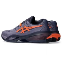 Baskets Asics Gel Resolution X Clay Gris Violet Orange  Offre - Pas cher