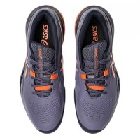 Baskets Asics Gel Resolution X Clay Gris Violet Orange  Offre - Pas cher