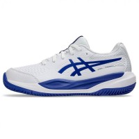 Asics Gel Resolution X Clay GS White Cobalt Blue Junior Sneakers  Offer + Cheap