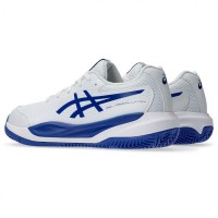 Asics Gel Resolution X Clay GS White Cobalt Blue Junior Sneakers  Offer + Cheap