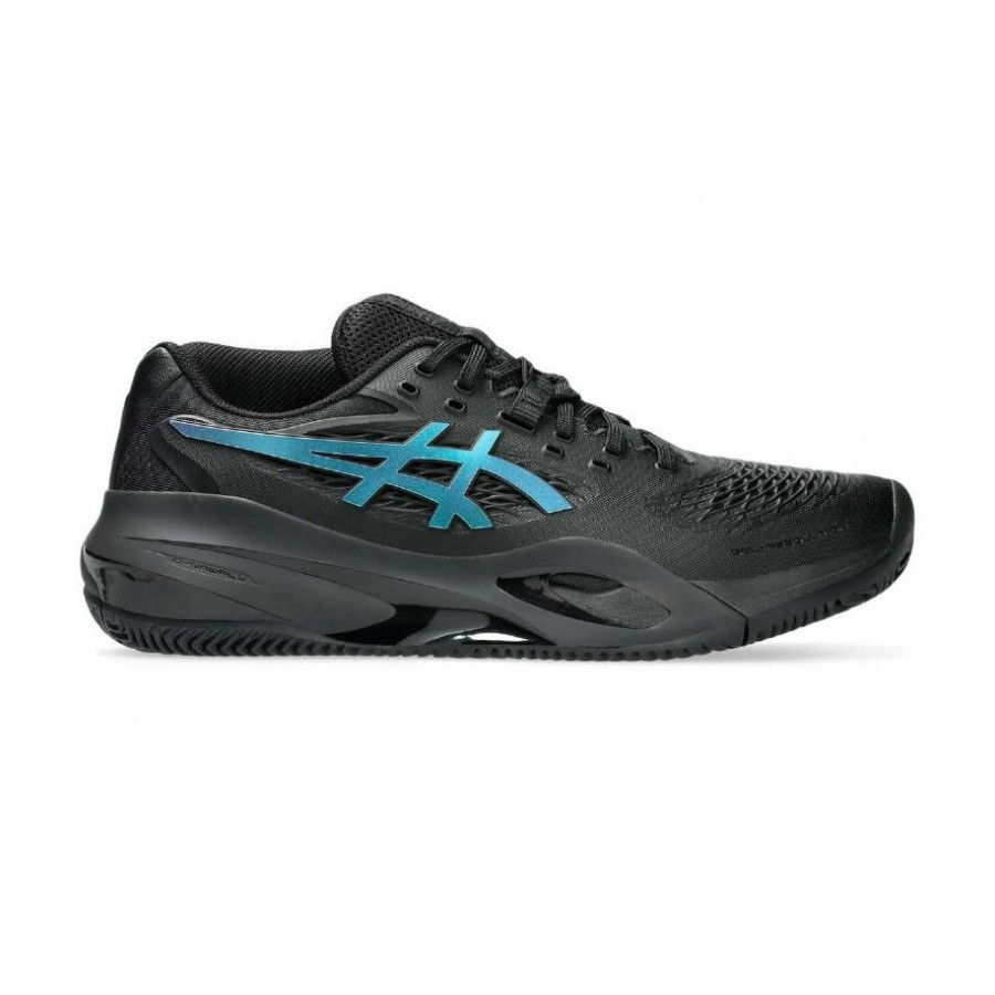 Baskets Asics Gel Resolution X CLAY Noir Bleu  Offre - Pas cher