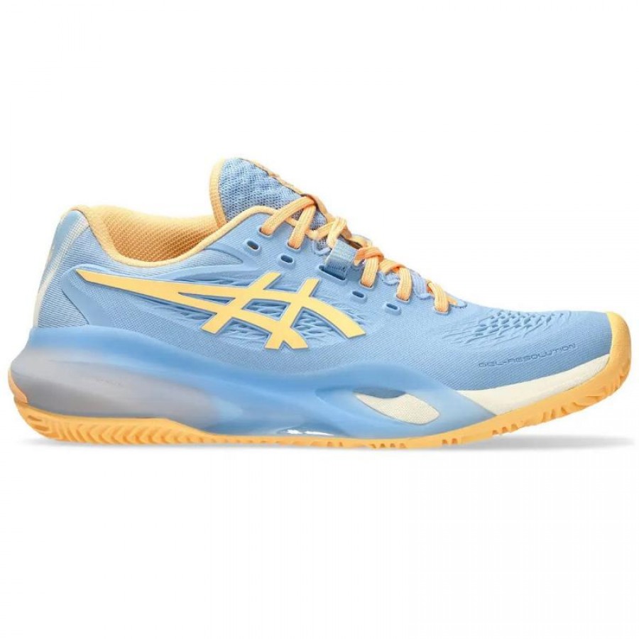Tênis Asics Gel Resolution X Padel Azul Pedra Laranja Feminino  Oferta + Barato
