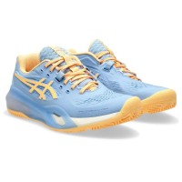 Tênis Asics Gel Resolution X Padel Azul Pedra Laranja Feminino  Oferta + Barato