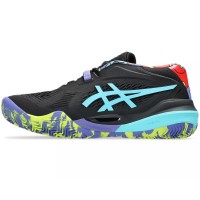 Zapatillas Asics Gel Resolution X Padel Negro Azul Aqua  Oferta + Barato