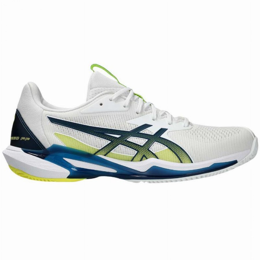 Asics Solution Speed FF 3 Clay White Blue Tênis Mako  Oferta + Barato