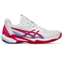 Zapatillas Asics Solution Speed FF 3 Clay Blanco Rosa Brillante Mujer  Oferta + Barato