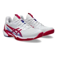 Zapatillas Asics Solution Speed FF 3 Clay Blanco Rosa Brillante Mujer  Oferta + Barato
