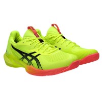 Baskets Asics Solution Speed FF 3 TERRE BATTUE Paris Jaune Noir  Offre - Pas cher