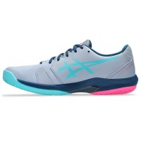Tênis Asics Solution Swift FF 2 Padel Cinza Azul Mako  Oferta + Barato
