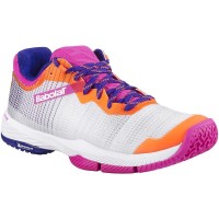 Chaussures Babolat Jet Ritma Gris Rose Femme  PADELPOINT Chaussures Babolat Jet Ritma Gris Rose Femme