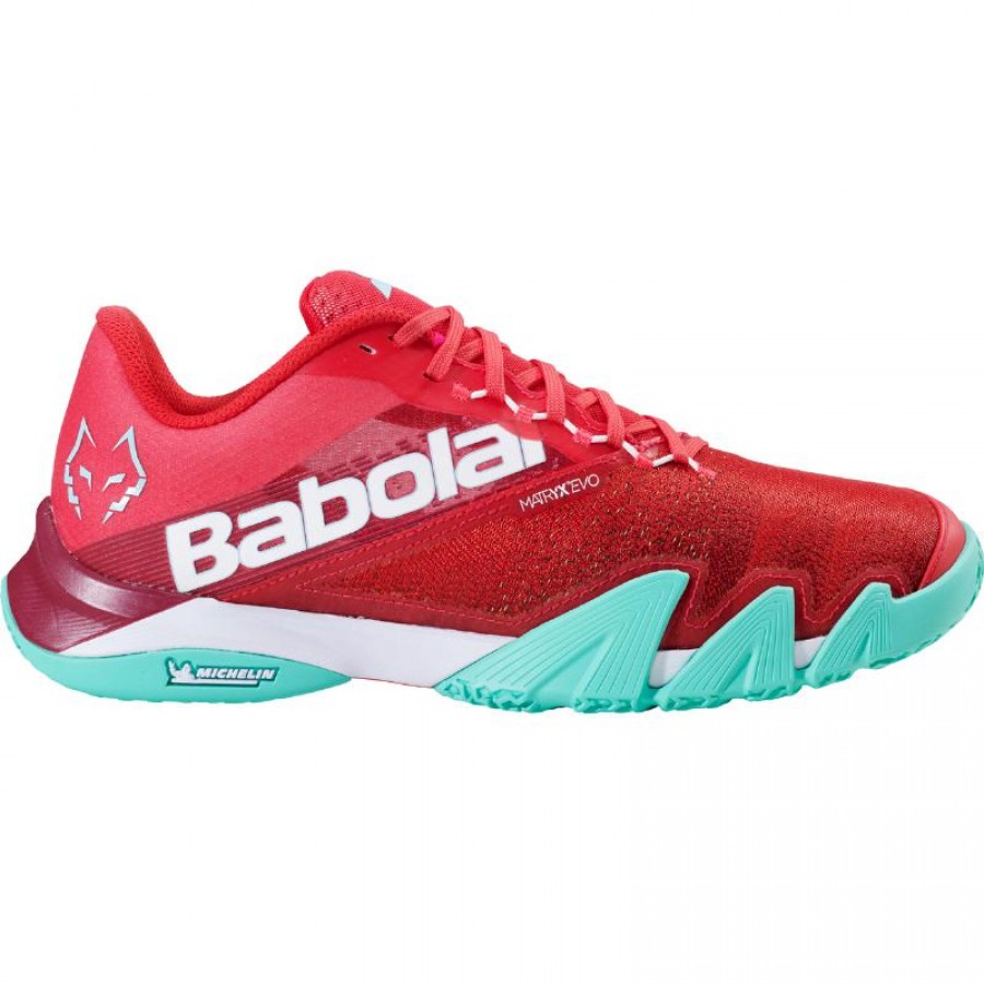 Baskets Babolat Juan Lebron Jet Premura 2 Rouge Vert  Offre - Pas cher