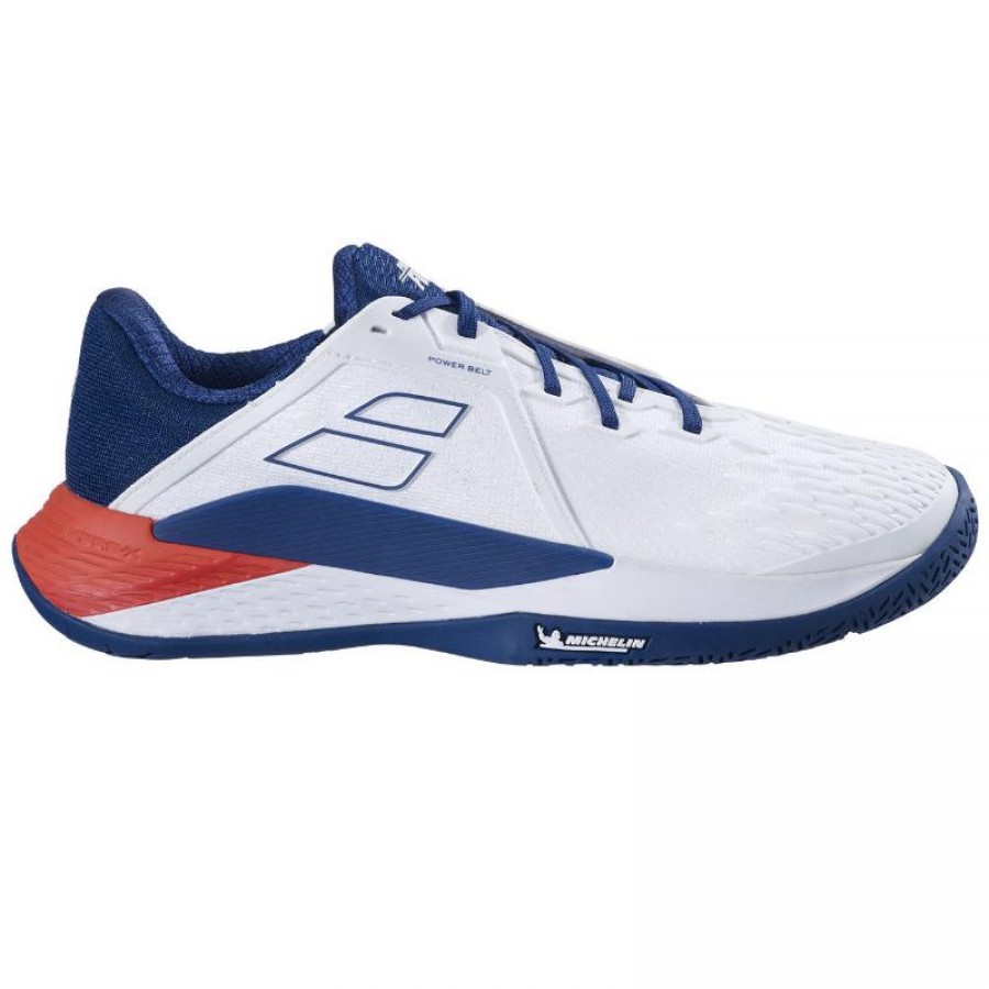 Babolat Sapatilhas Propulse Fury 3 Branco Azul Vermelho  Oferta + Barato