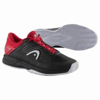 Head Revolt Pro 4.5 Terre Battue Noir Rouge Chaussures  Offre - Pas cher