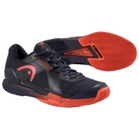 Sneakers Head Sprint Pro 4.0 TERRE BATTUE Bleu Foncé Rouge  Offre - Pas cher