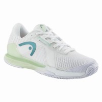 Zapatillas Head Sprint Pro 4.0 Clay Blanco Verde Claro Mujer  Oferta + Barato