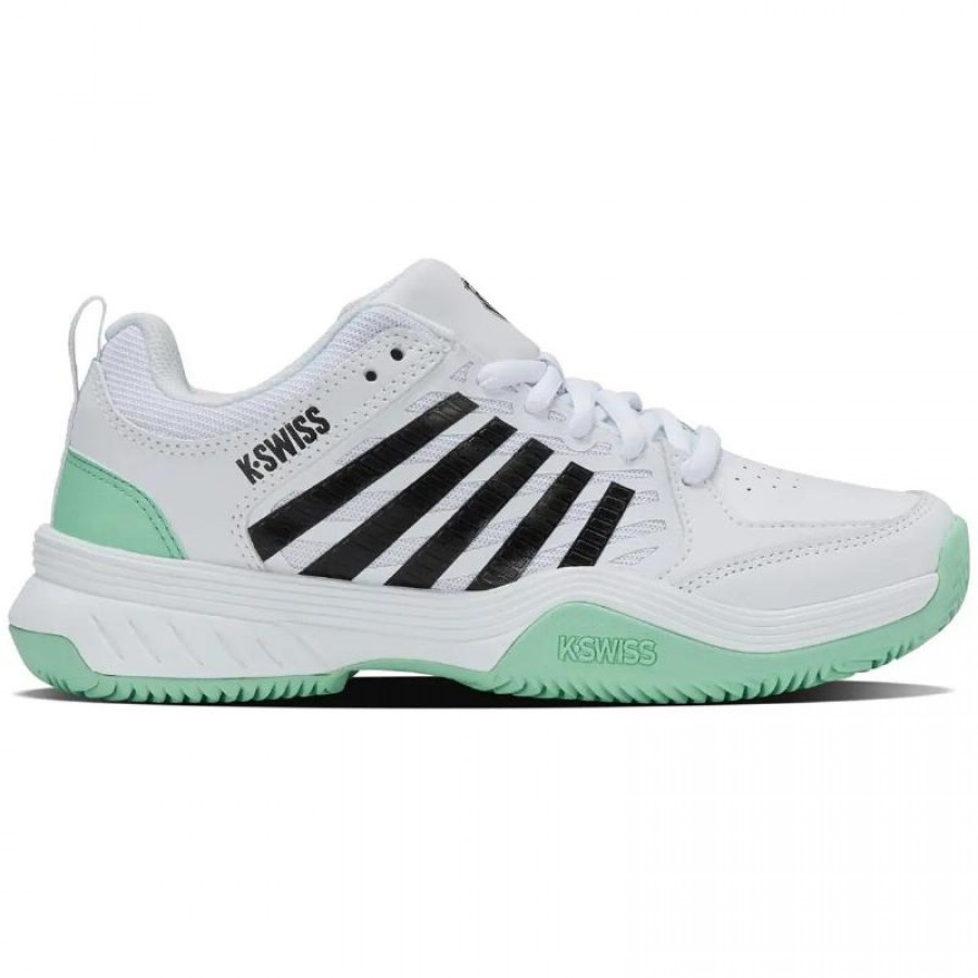 Zapatillas Kswiss Court Express 2 Clay Blanco Menta Negro Mujer  Oferta + Barato