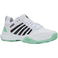 Zapatillas Kswiss Court Express 2 Clay Blanco Menta Negro Mujer  Oferta + Barato