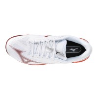 Mizuno Wave Exceed Court Clay White Red Sneakers