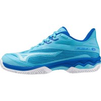 Baskets Femme Mizuno Wave Exceed Light 2 TERRE BATTUE Bleu Blanc  Offre - Pas cher